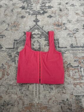 Love Poem Women’s Ribbed Hook-and-Eye Tank Top - Pink